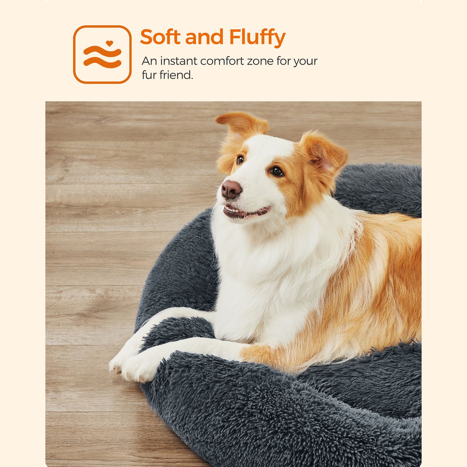 Feandrea Fluffig kattbädd Ø 100 cm - Bild 4