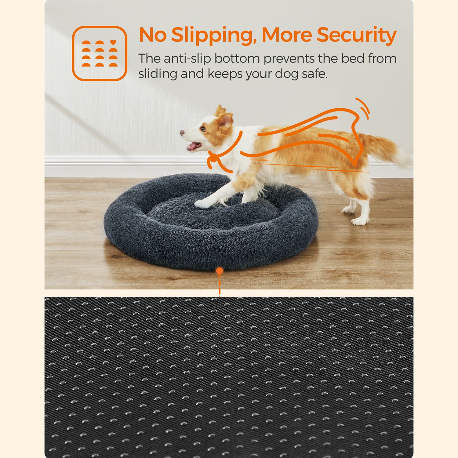 Feandrea Fluffig kattbädd Ø 100 cm - Bild 8