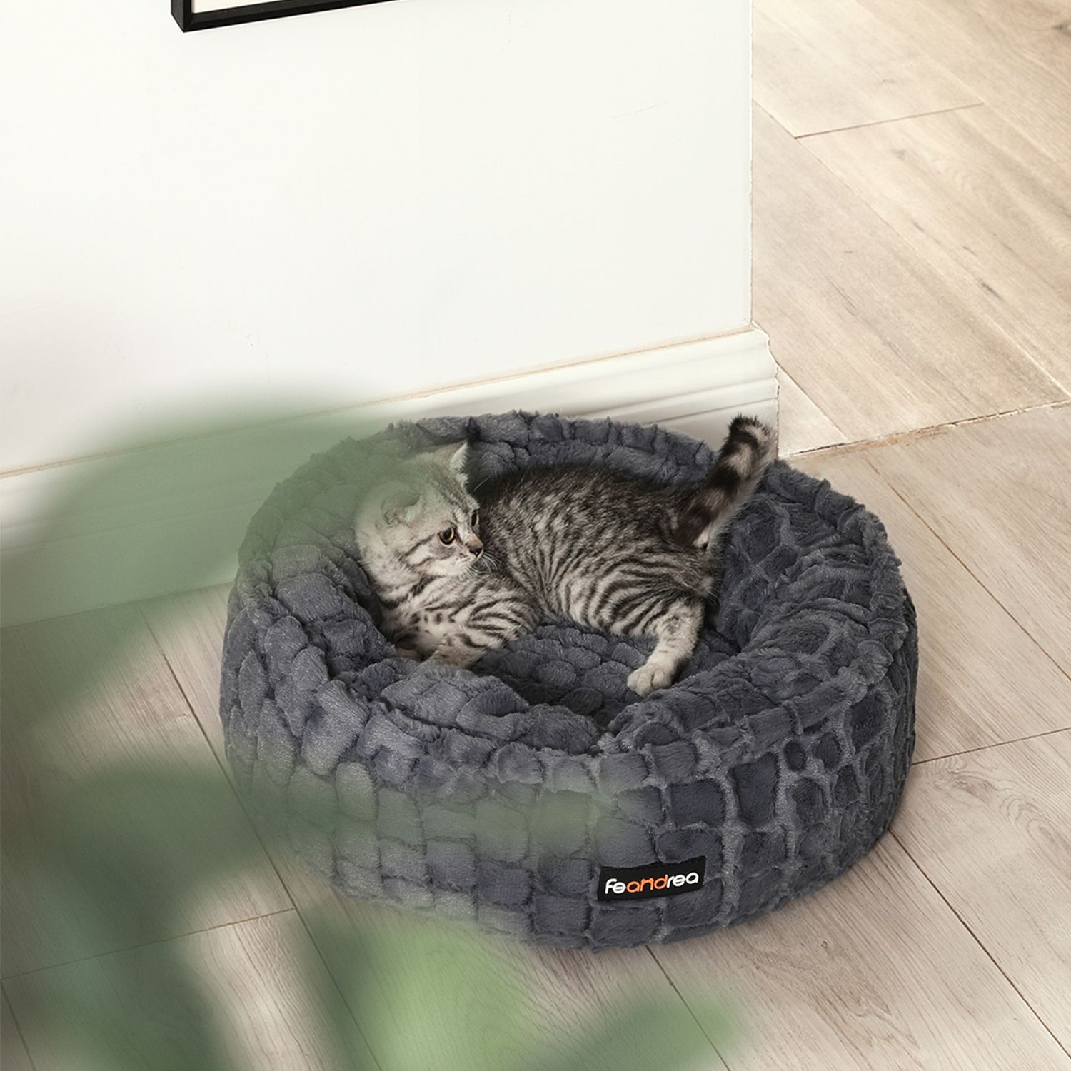 Feandrea Cat Bed Ø 50 cm made of soft plush - Image 4