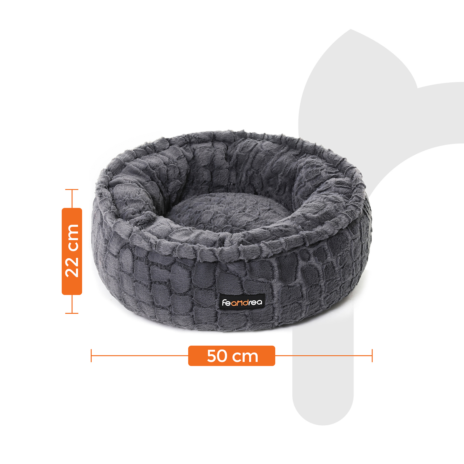 Feandrea Cat Bed Ø 50 cm made of soft plush - Image 8