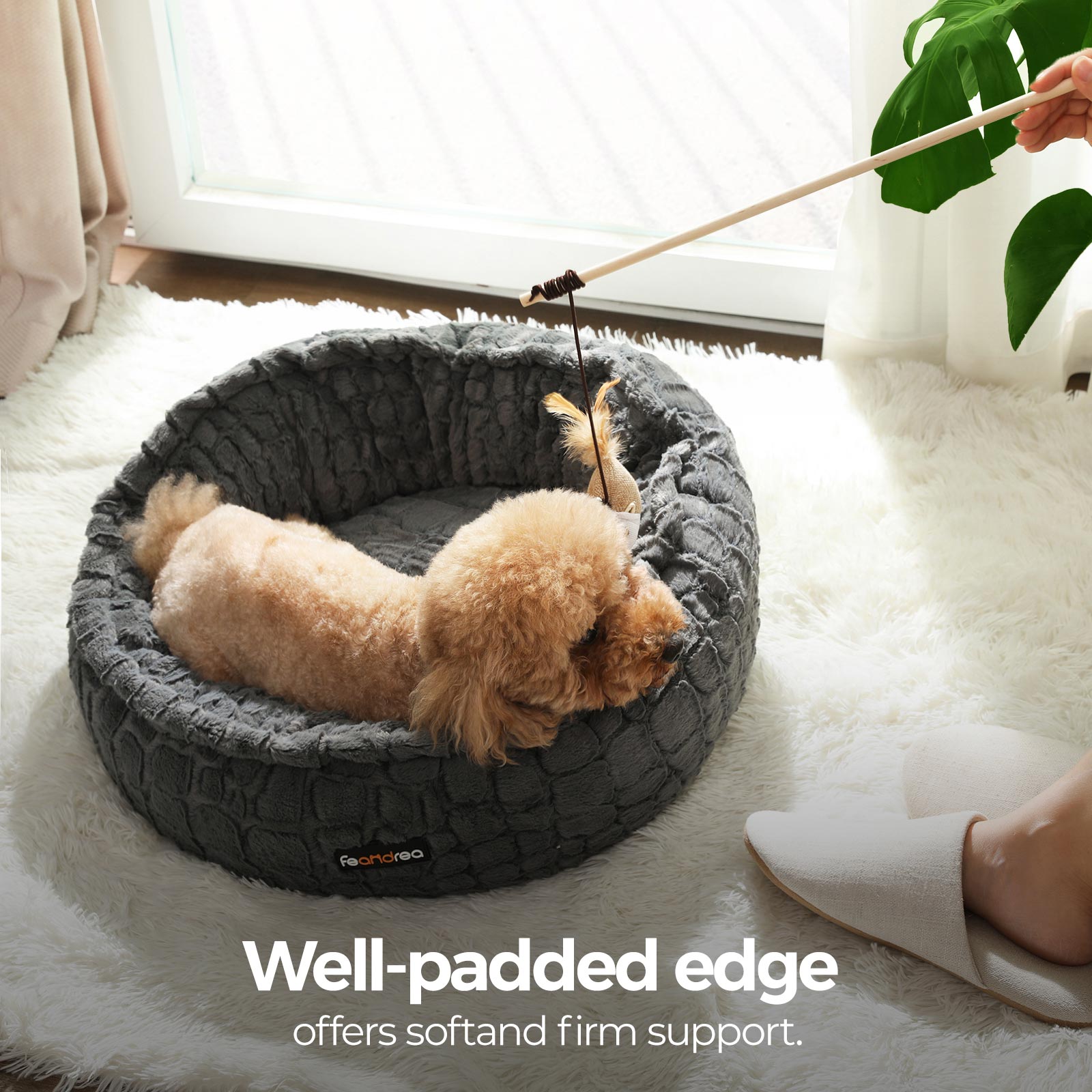 Feandrea Dog Bed Gray - Image 2