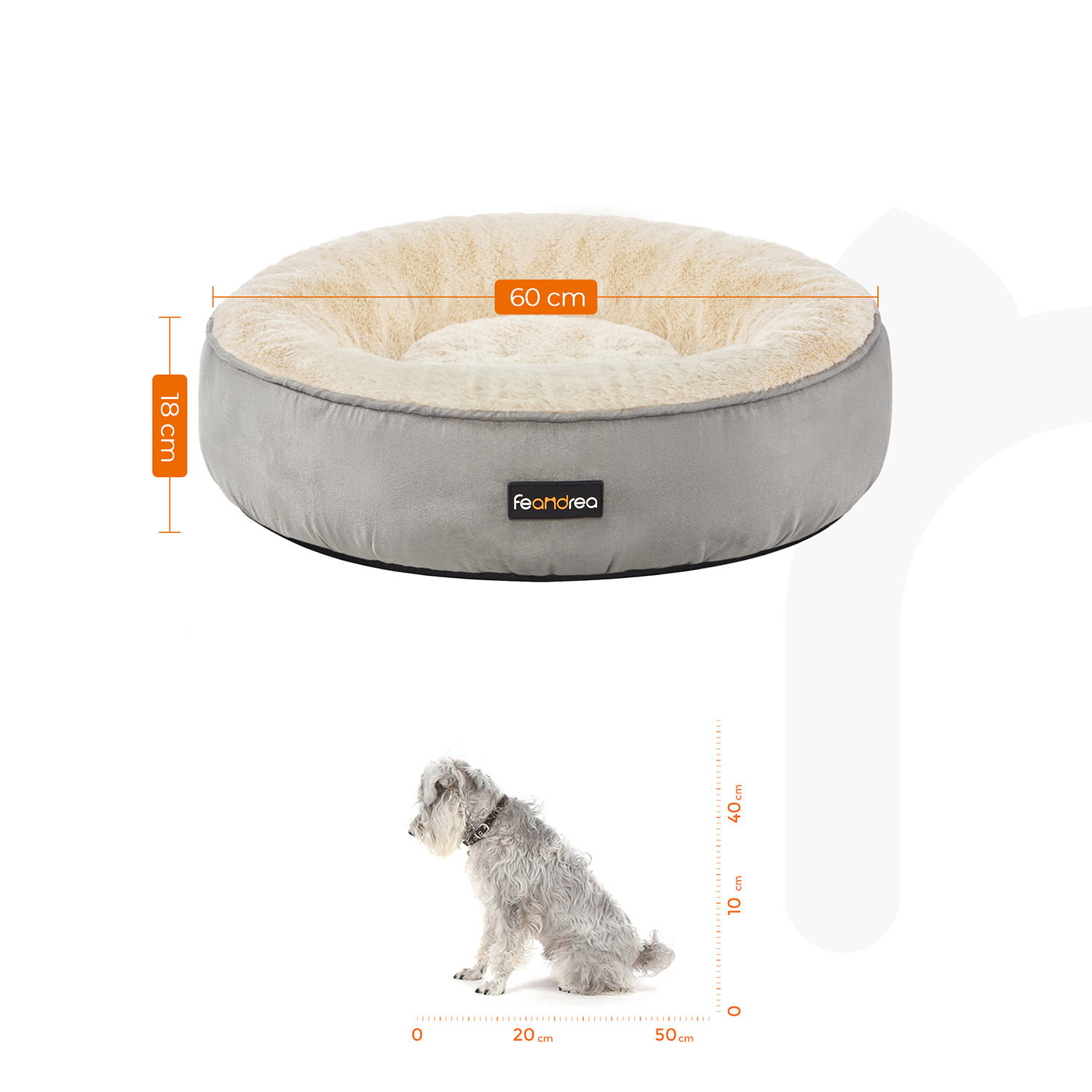 Feandrea hundeseng ? 60 cm donutform - Billede 6