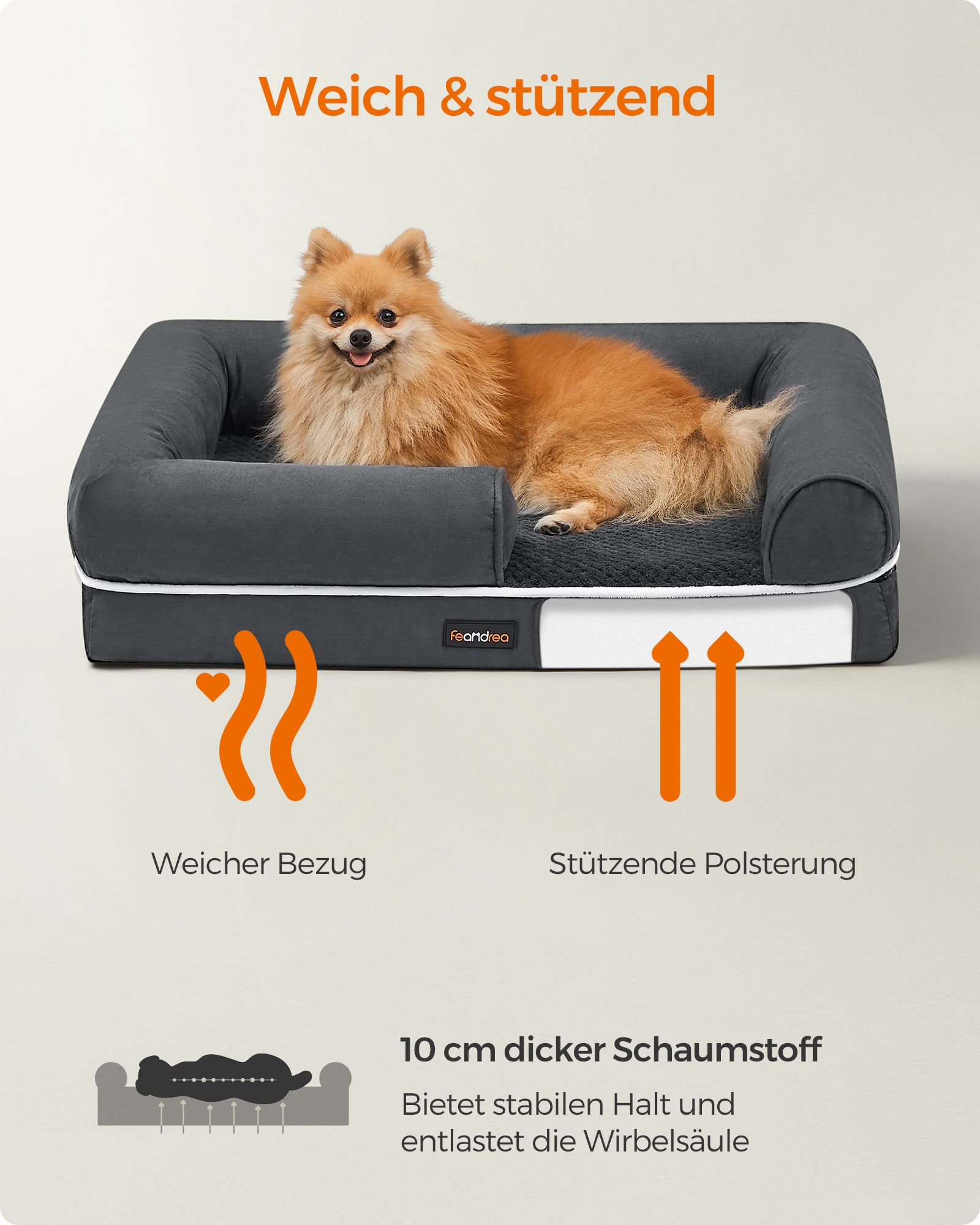 Feandrea dog bed cover removable and washable - Image 3