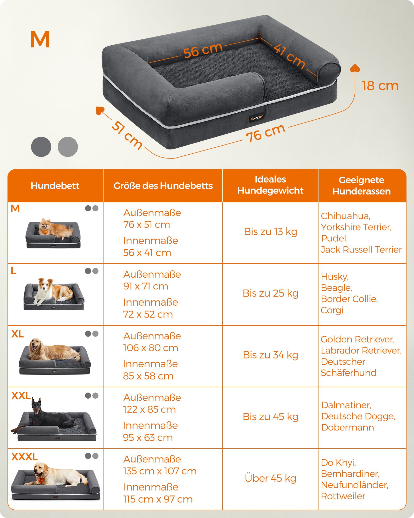 Feandrea dog bed cover removable and washable - Image 5