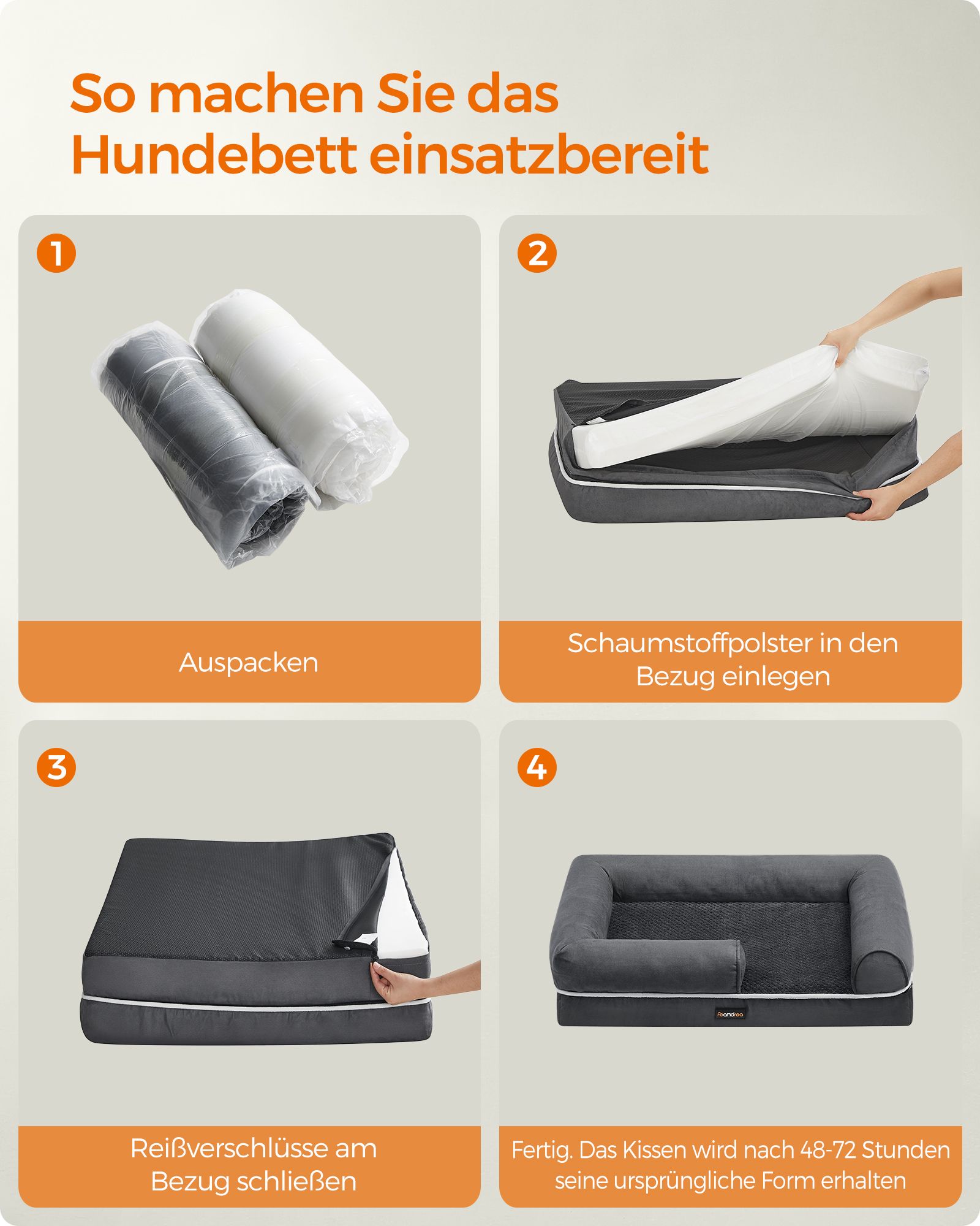 Feandrea dog bed cover removable and washable - Image 9