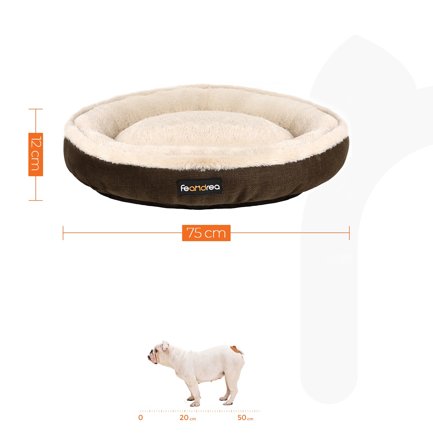 Feandrea donut-shaped cat bed Ø 75 cm - Image 3
