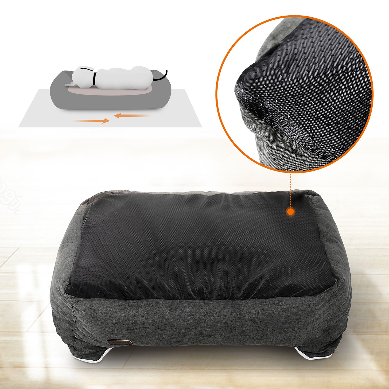 Feandrea hundbädd 120 x 85 cm med kudde - Bild 5