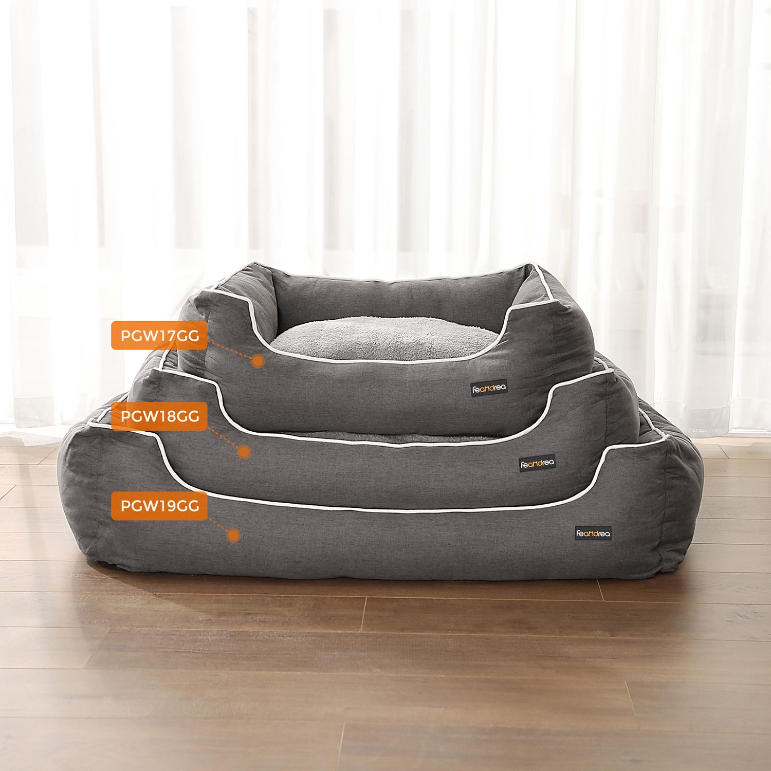 Feandrea hundbädd 120 x 85 cm med kudde - Bild 7