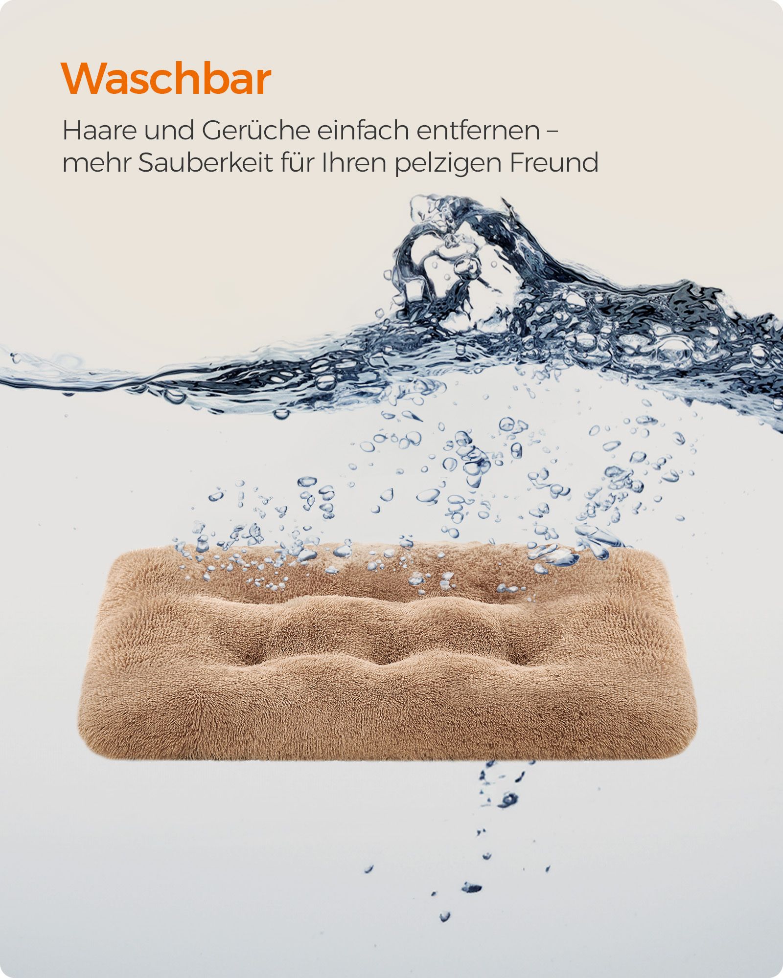 Feandrea hundbädd med mjuk stoppning 122 x 74 cm - Bild 5