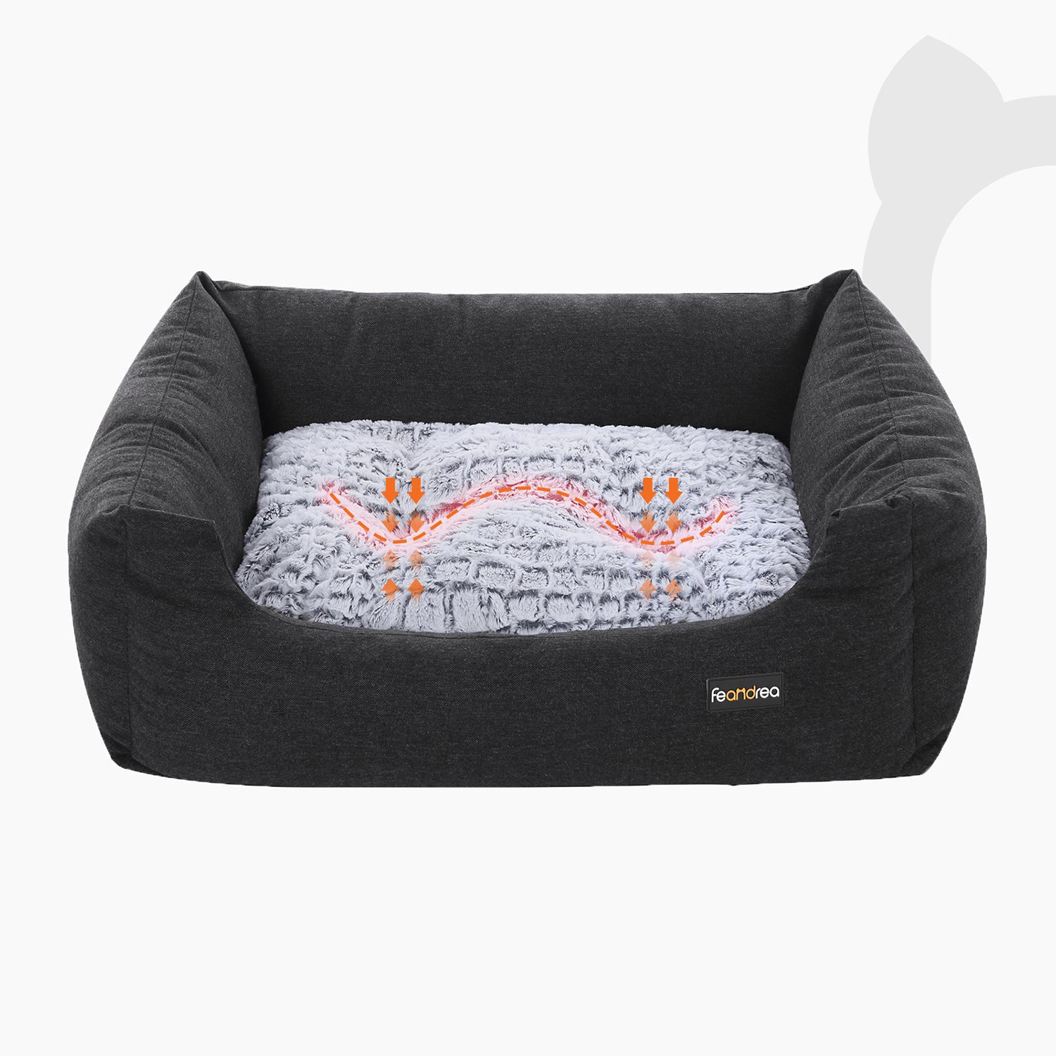 Feandrea koiranpeti käännettävällä tyynyllä 60 x 50 x 20 cm - Image 2