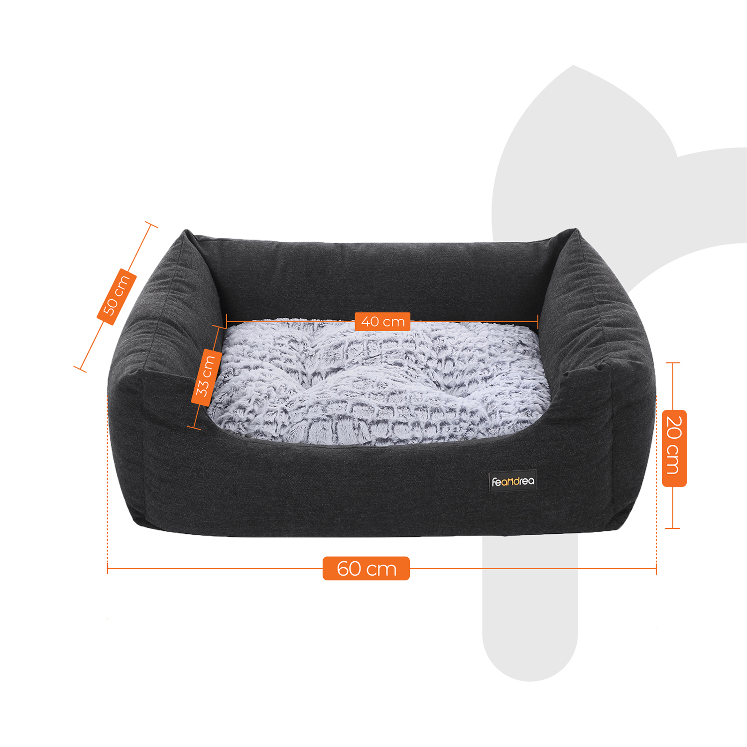 Feandrea koiranpeti käännettävällä tyynyllä 60 x 50 x 20 cm - Image 7