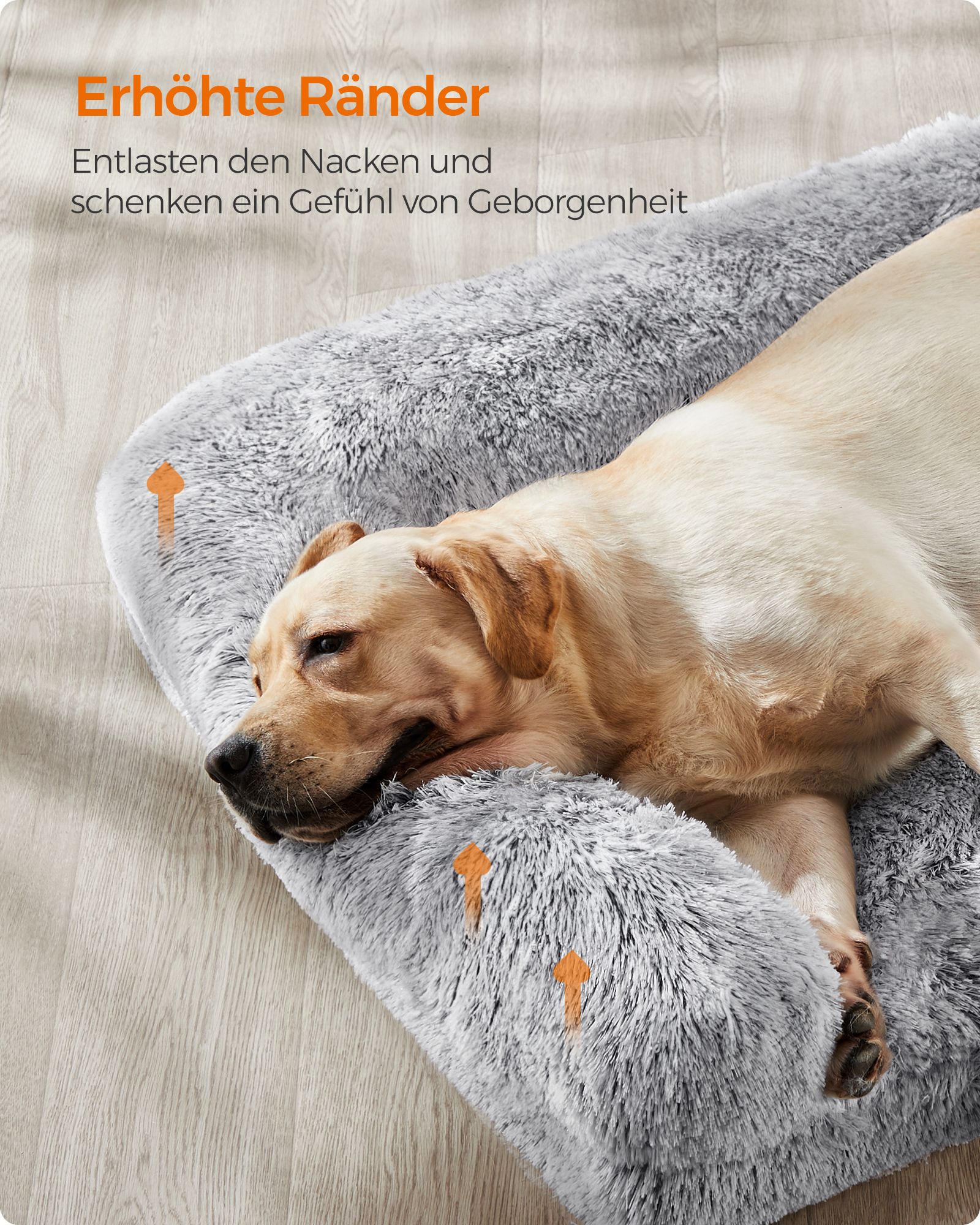 Feandrea koiran tyyny koko XXL irrotettava ja pestävä Ombré-harmaa - Image 3