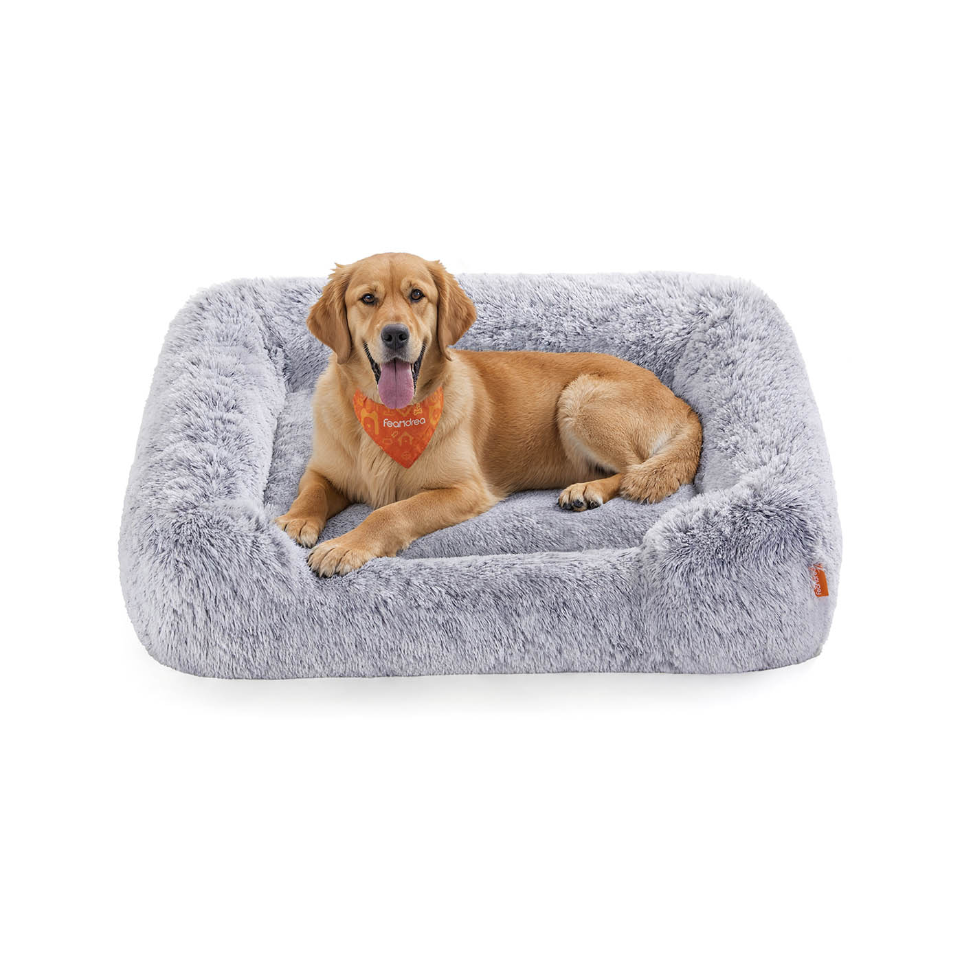 Feandrea dog bed 106 x 75 x 20 cm with raised edges and removable cover