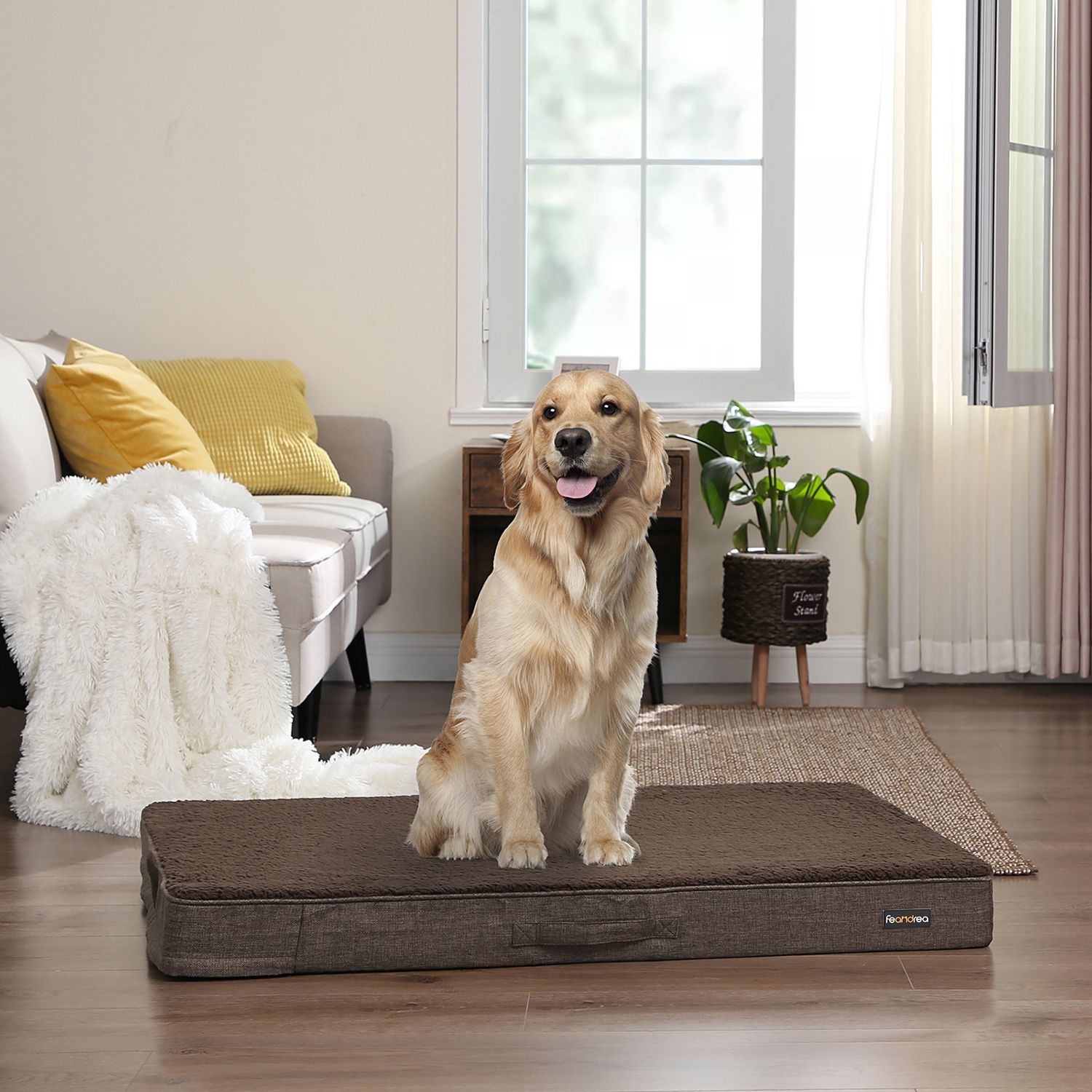 Feandrea B07X9LXWTW Ortopediskt hundkudde 100 x 70 x 10 cm - Bild 3