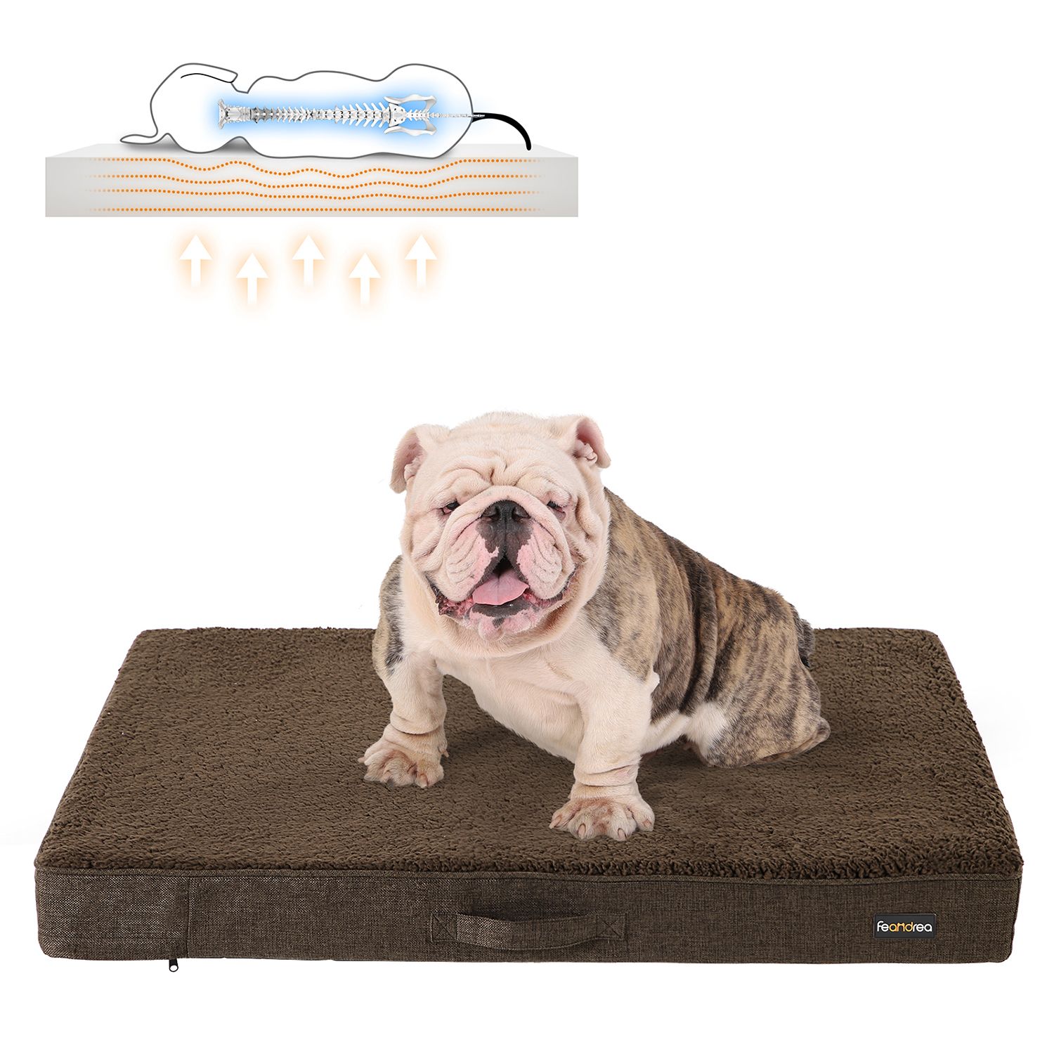 Feandrea B07X9LXWTW Ortopediskt hundkudde 100 x 70 x 10 cm - Bild 9