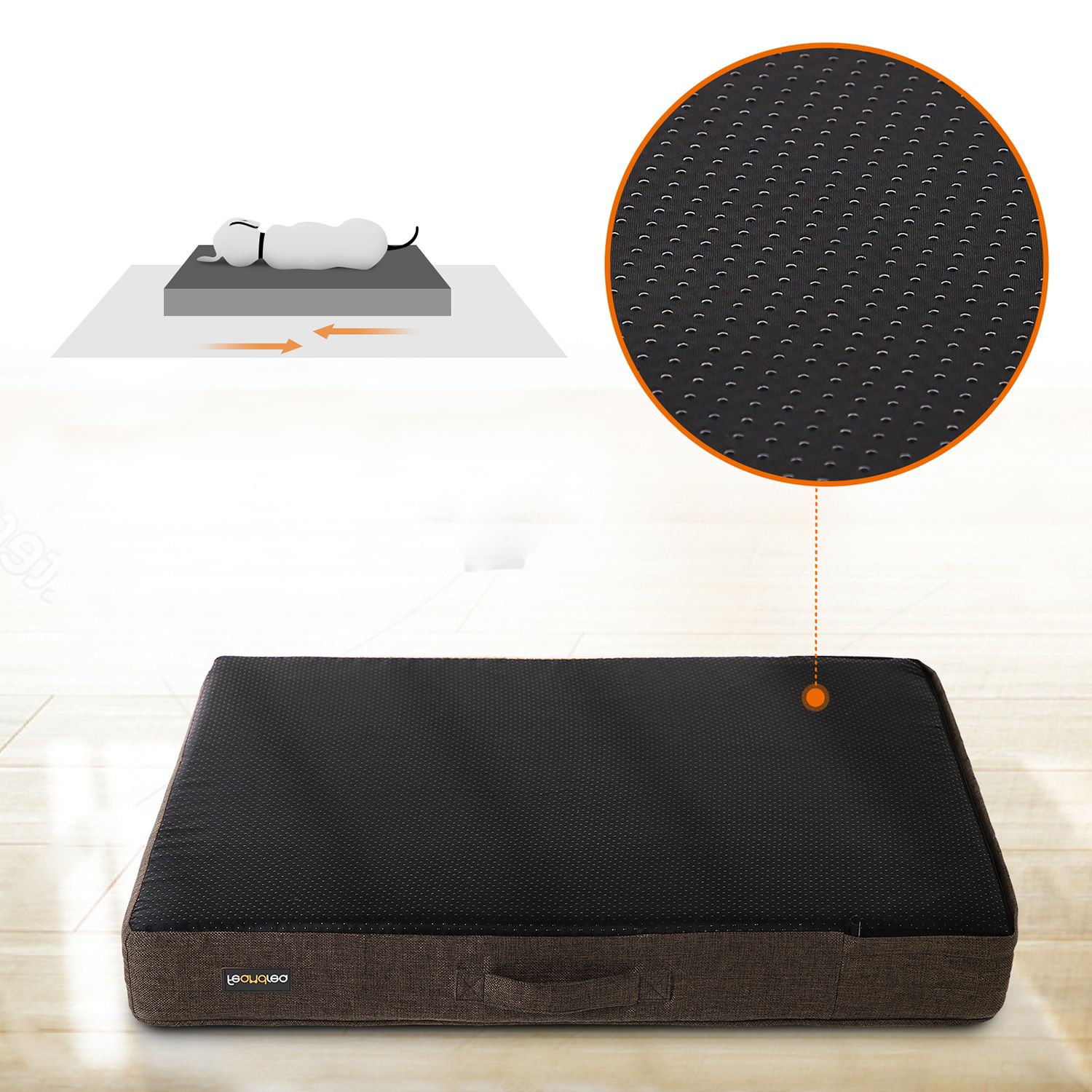 Feandrea B07X9LXWTW Ortopediskt hundkudde 100 x 70 x 10 cm - Bild 10