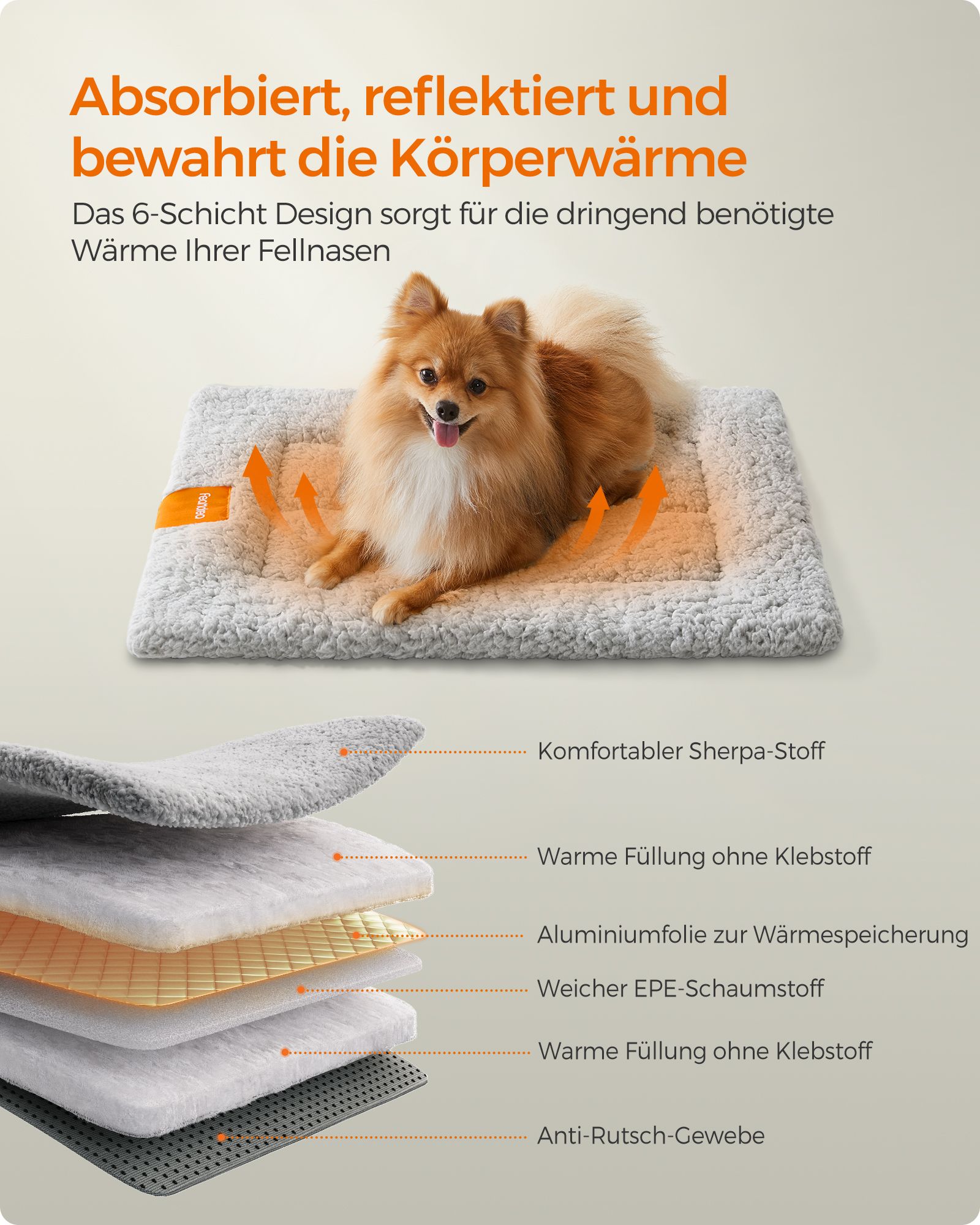 Feandrea koiranpeite 60 x 45 cm konepestävä koko S - Image 3