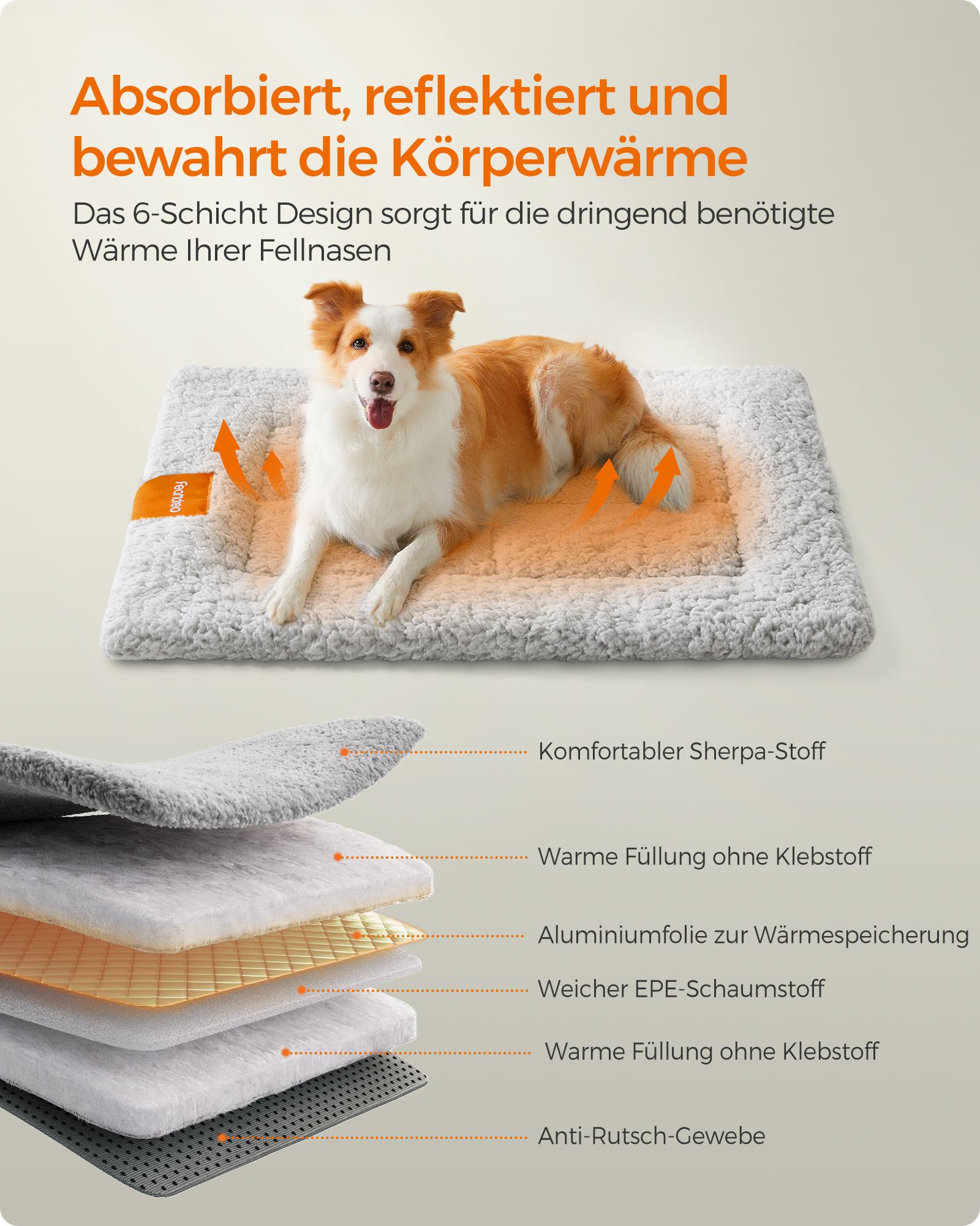 Feandrea koiranpeite 90 x 65 cm konepestävä koko M - Image 3