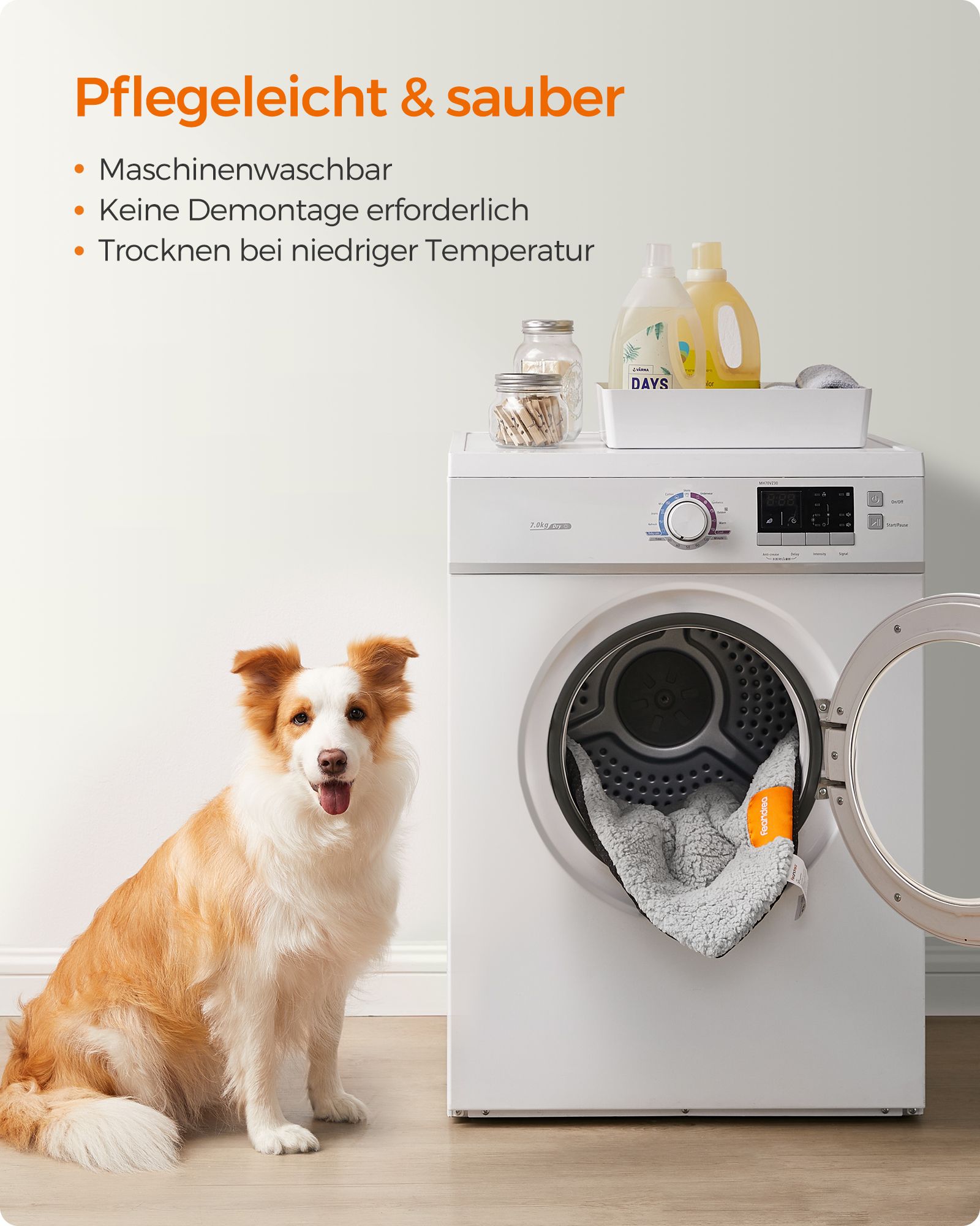 Feandrea koiranpeite 90 x 65 cm konepestävä koko M - Image 5