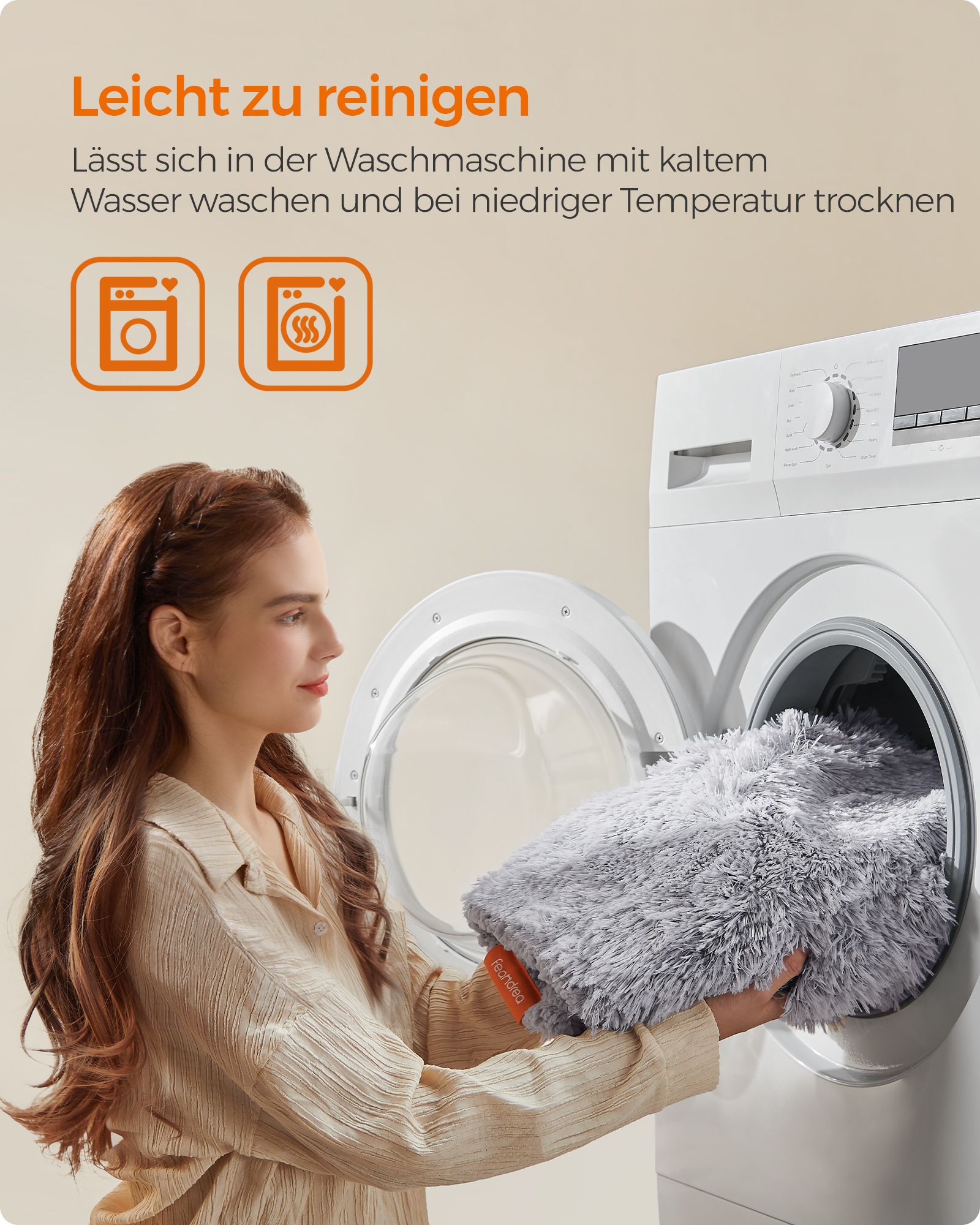 Feandrea koiranpeitto 203 x 152 cm, kaksipuolinen, sherpa-kangasta - Image 5