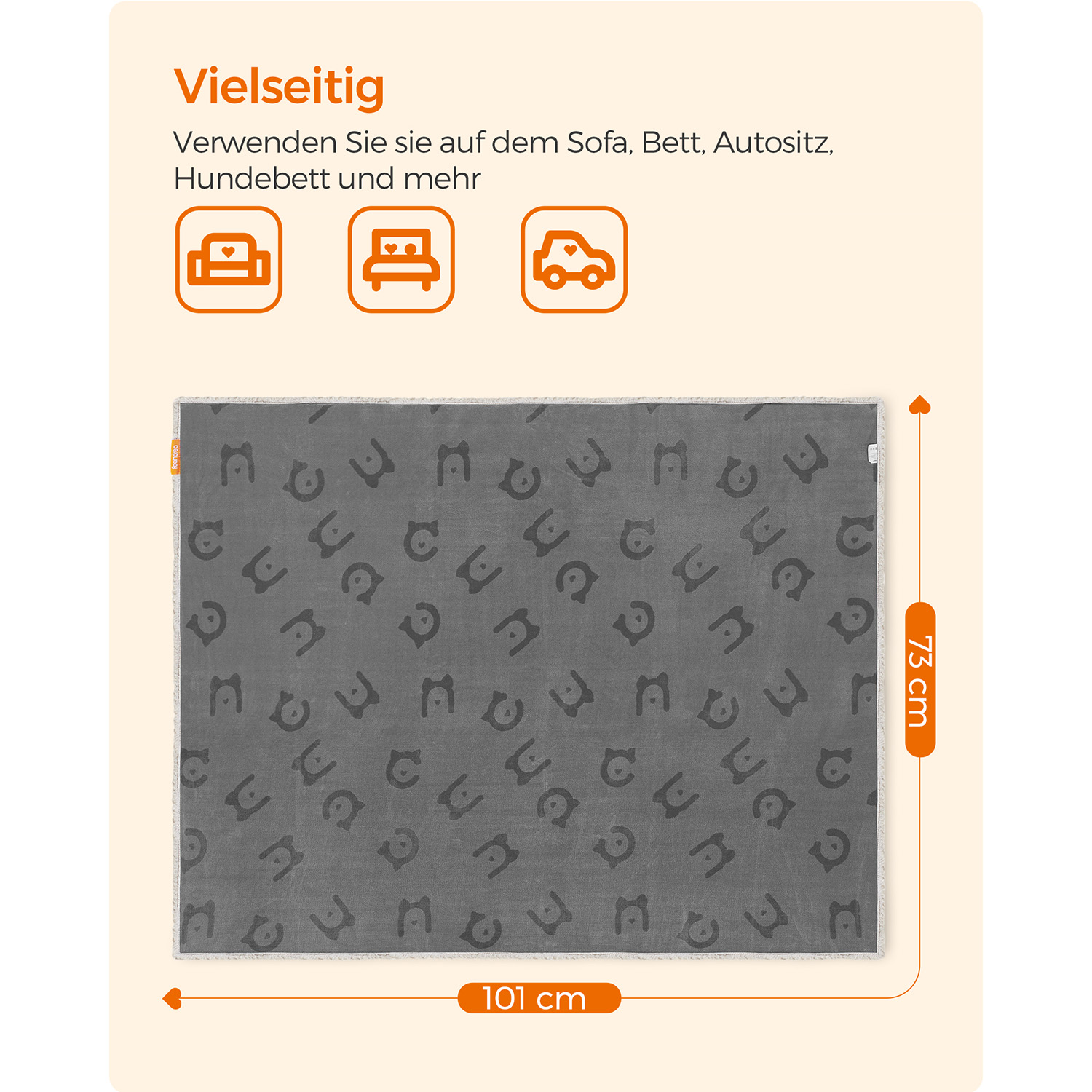 Feandrea koiranpeite, vedenpitävä 101 x 73 cm - Image 6