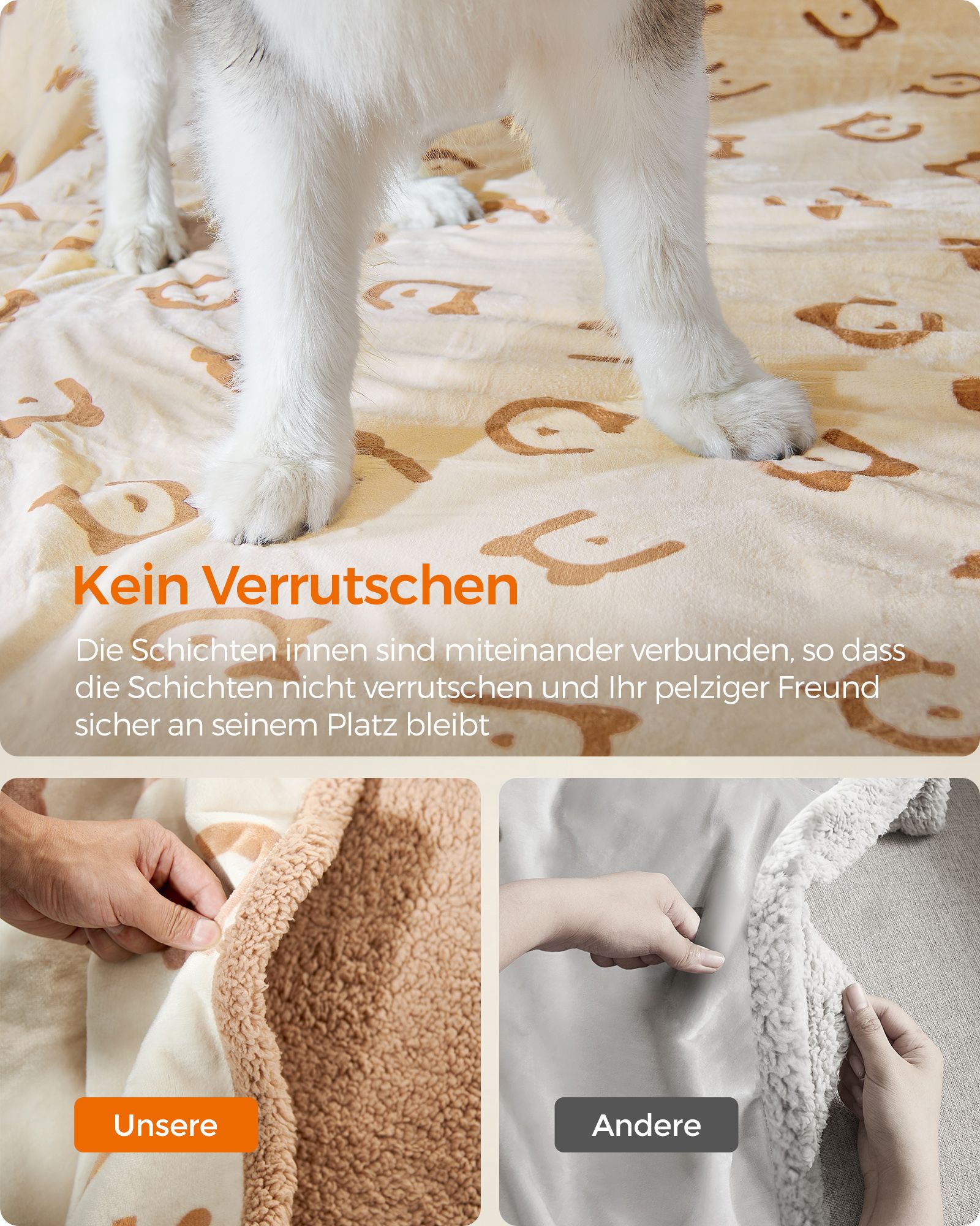 Feandrea koiranpeite XXXL kaksipuolinen sohvan suojapeite - Image 5