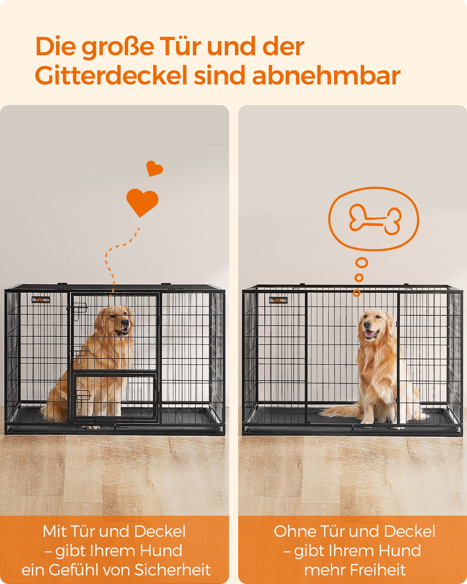 Feandrea Transportabel k?ledyrskurv - Billede 5