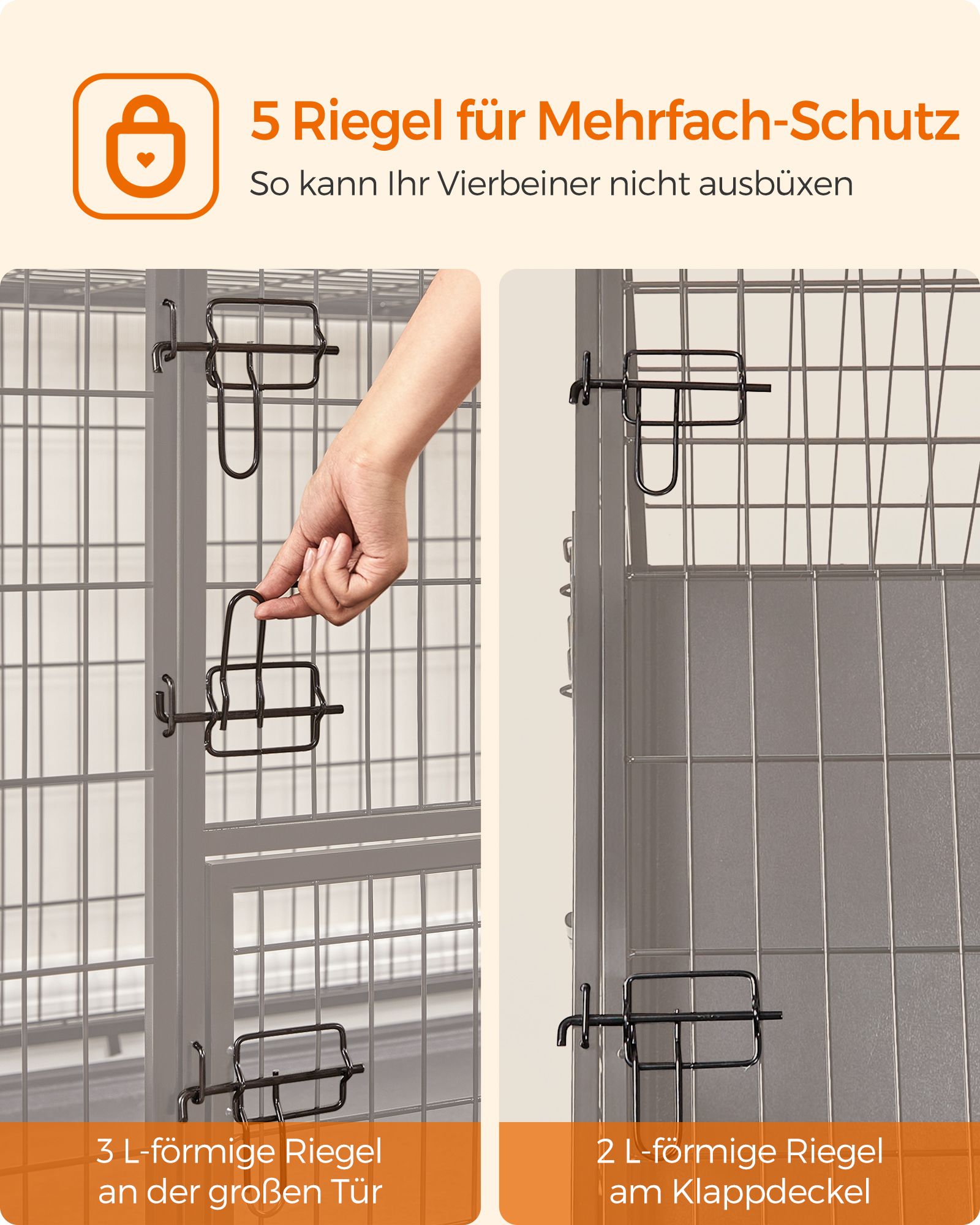 Feandrea Transportabel k?ledyrskurv - Billede 7