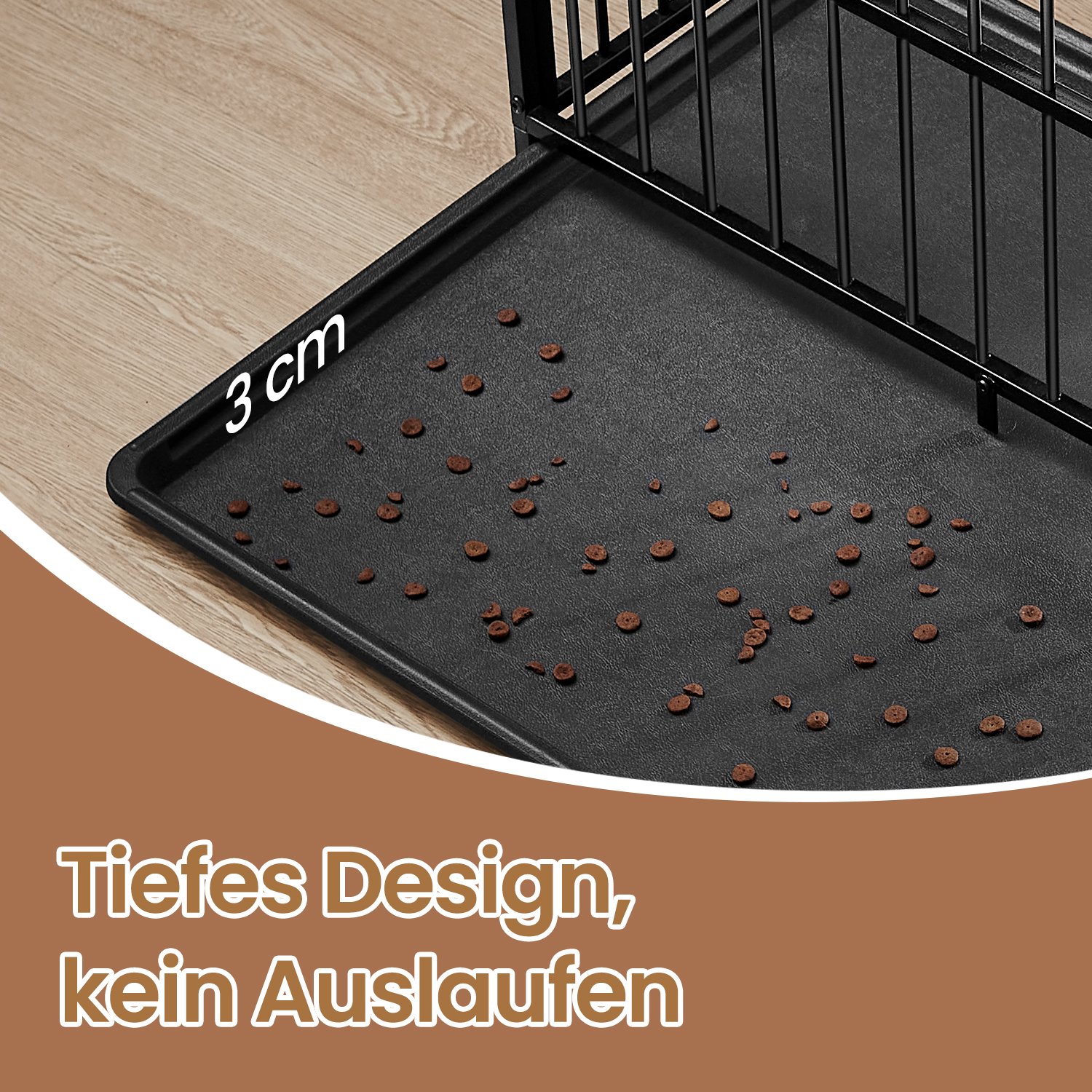 Feandrea Dog Cage 122 x 75 x 80 cm with removable floor tray - Image 4