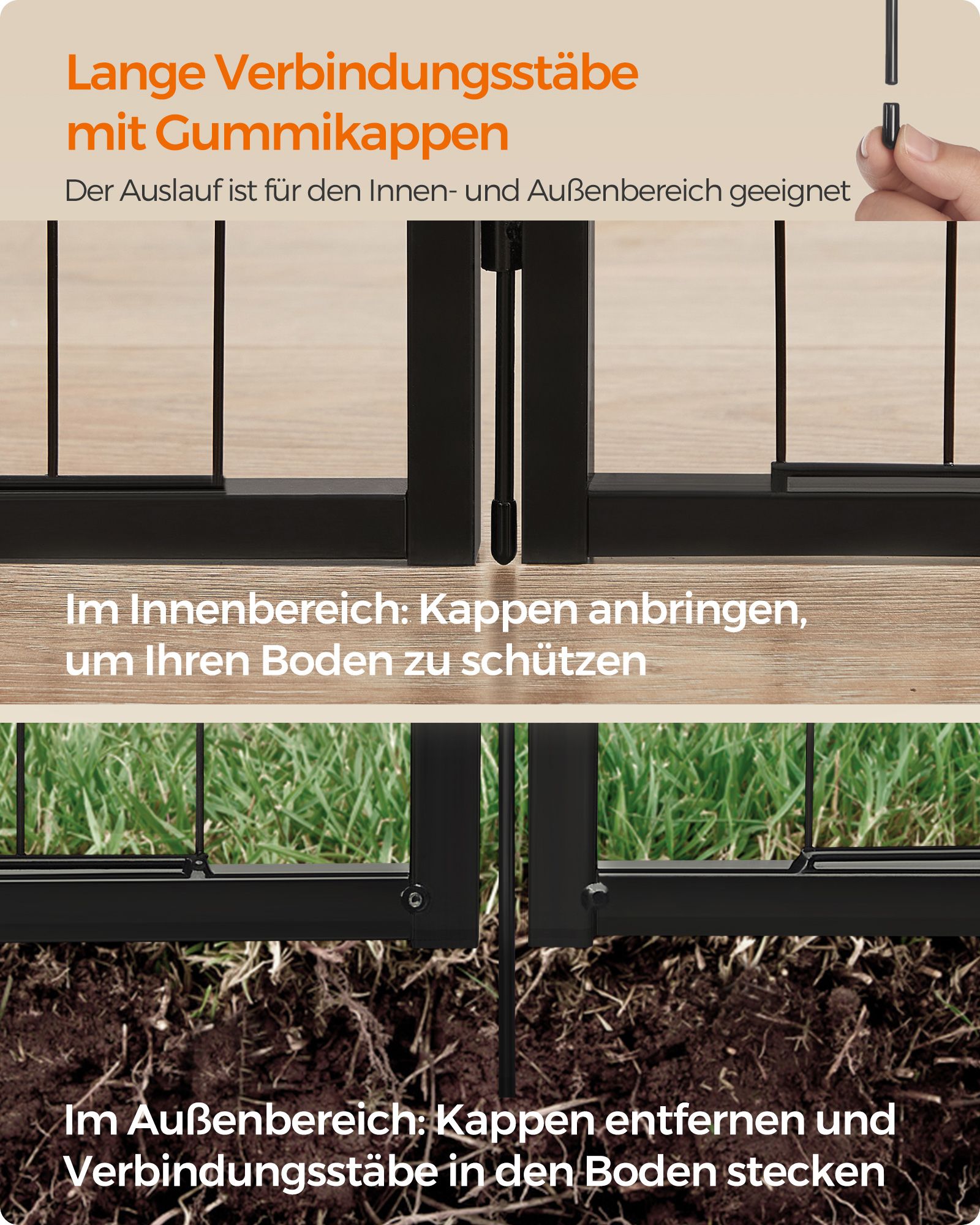 Feandrea Dog Run with 8 Mesh Panels, each 77 x 120 cm - Image 5