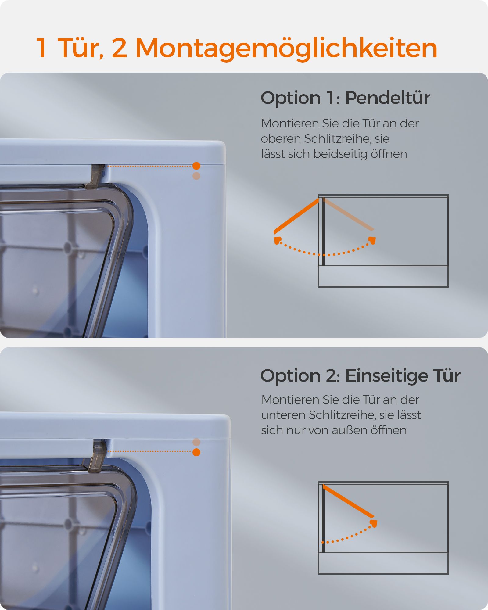 Feandrea kissanhiekkalaatikko kannella ja lapioilla, tilava, vaaleansininen-kyyhkynharmaa - Image 7