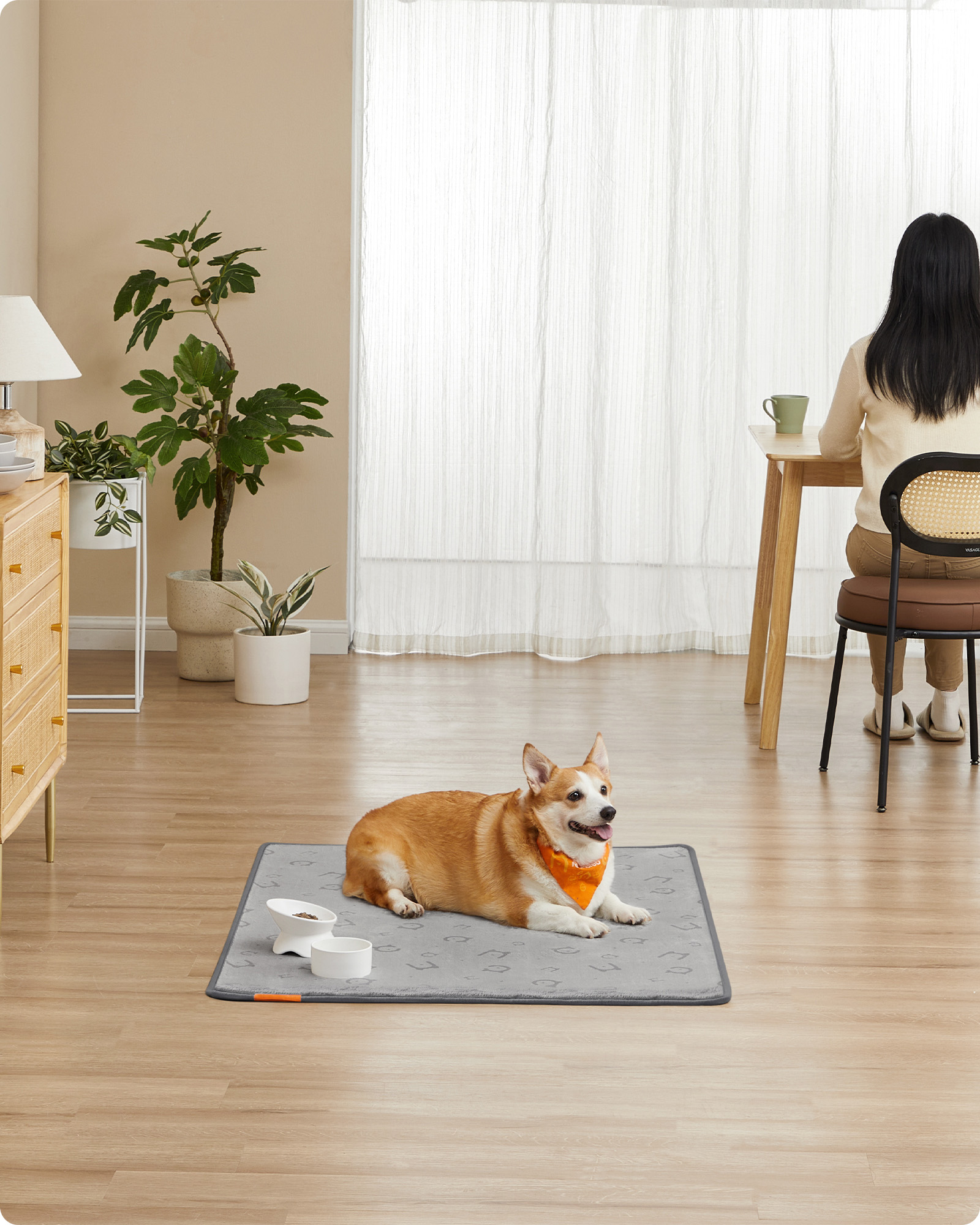 Feandrea hvalpeunderlag, vaskbare, 2 stk. s?t 122 x 91 cm duvegr? - Billede 2