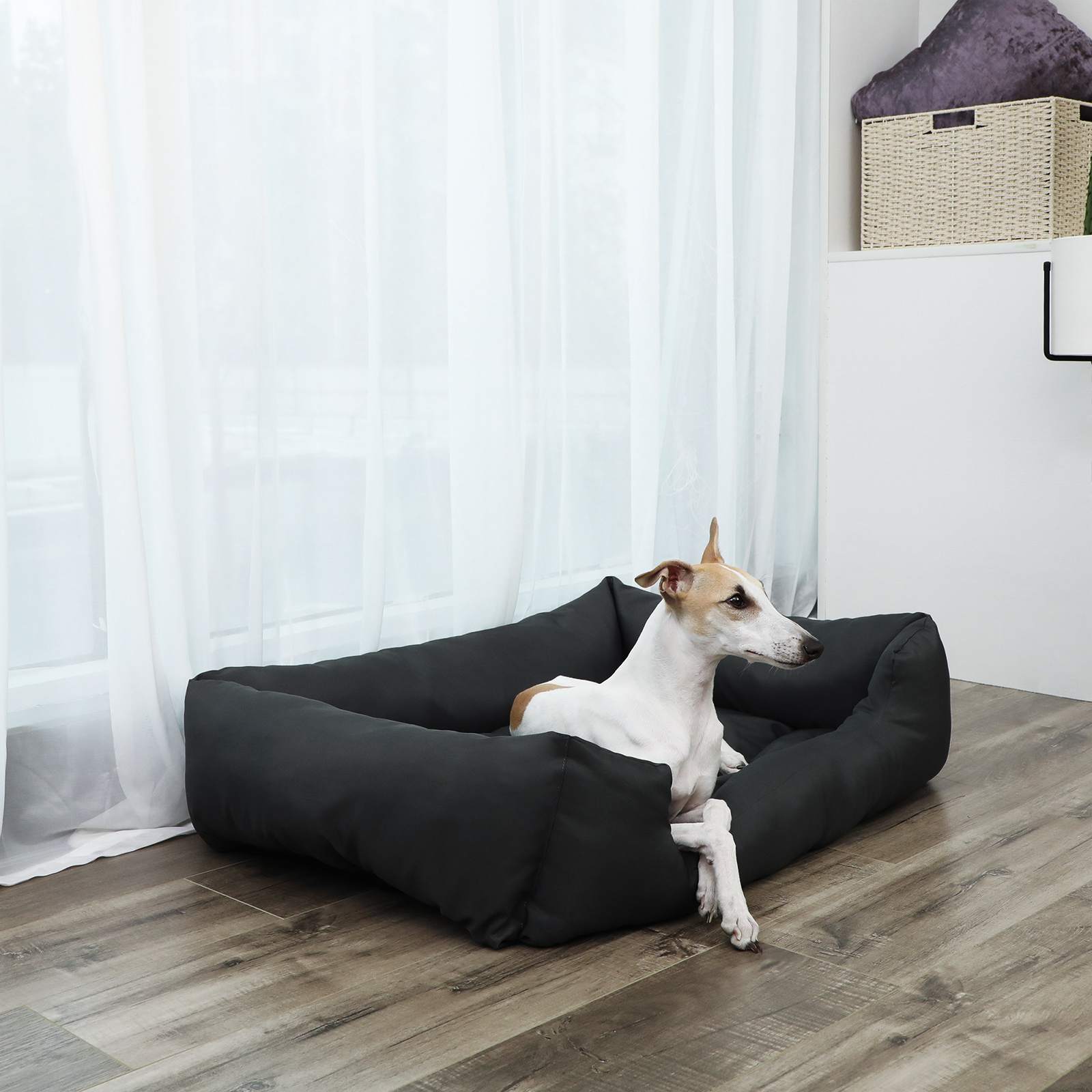 Feandrea Helppohoitoinen koiranpeti Musta XXL - Image 4