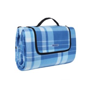 SONGMICS Picnict?ppe Flannel Bl?-Hvid XXL