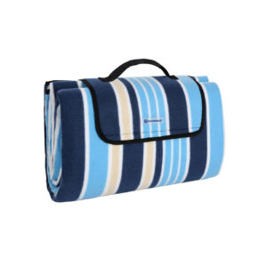 SONGMICS Picnict?ppe Fleece bl? stribet XXL