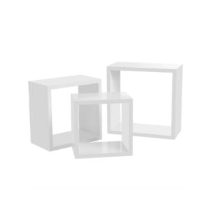 SONGMICS firkantede sv?vende hylder, 3-delt s?t