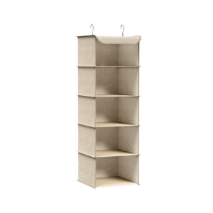SONGMICS h?ngende organizer med metal kroge sandbeige