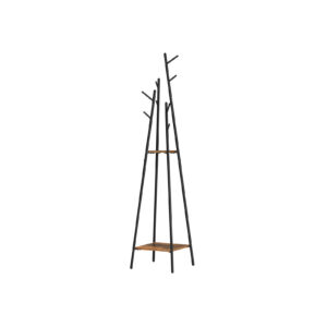 VASAGLE Teollisuustyylinen vaatekaappi Vintage-ruskea-musta