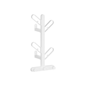 SONGMICS Vägghängd klädhängare i trädform med 7 krokar pärlvit