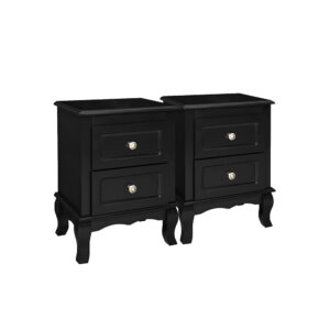 SONGMICS Bedside Tables, 2 pieces, black