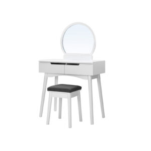 SONGMICS dressing table with light bulbs, white