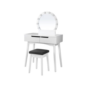 SONGMICS Country Style White Dressing Table