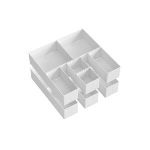 SONGMICS förvaringslåda för låda, 6-pack, molnvit