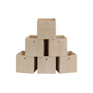 SONGMICS förvaringsbox 6-pack sandbeige