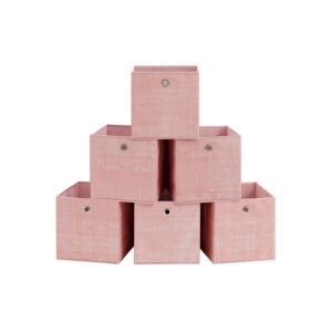 SONGMICS förvaringsbox 6-pack pastellrosa