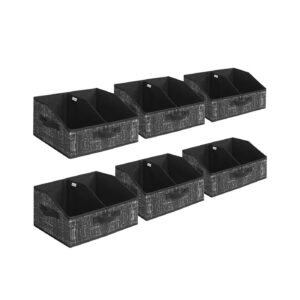 SONGMICS förvaringsbox 6-pack 40 x 30 x 20 cm bläck svart