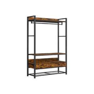 VASAGLE Open Wardrobe Vintage Brown-Black