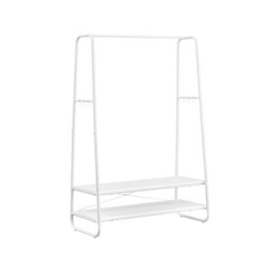 VASAGLE vaateteline, 2 hyllyä ja 6 S-muotoista koukkua