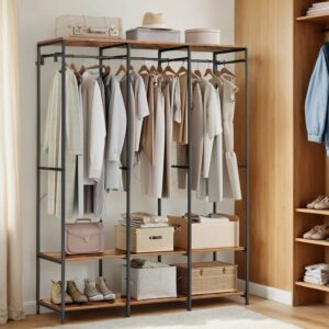 SONGMICS ?ben garderobe, t?jstativ, garderobe med t?jstang