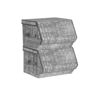 SONGMICS 2-pak stabelbare stofkasser